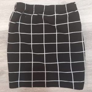 Checkered Black and White Skirt